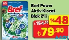 BREF POWER AKTİV KLOZET BLOK 2'Lİ fiyat ve kampanya bilgisi